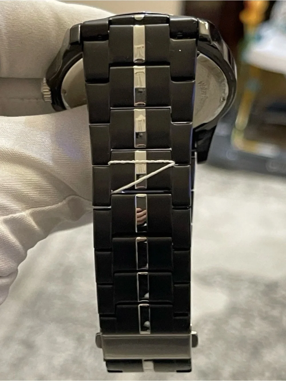 Armitron 20/5281BKTB Men's Day/Date Function Black Stainless Steel 46mm Watch